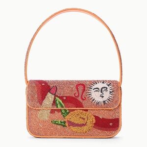 STAUD BEADED ZODIAC TOMMY BAG LEO
